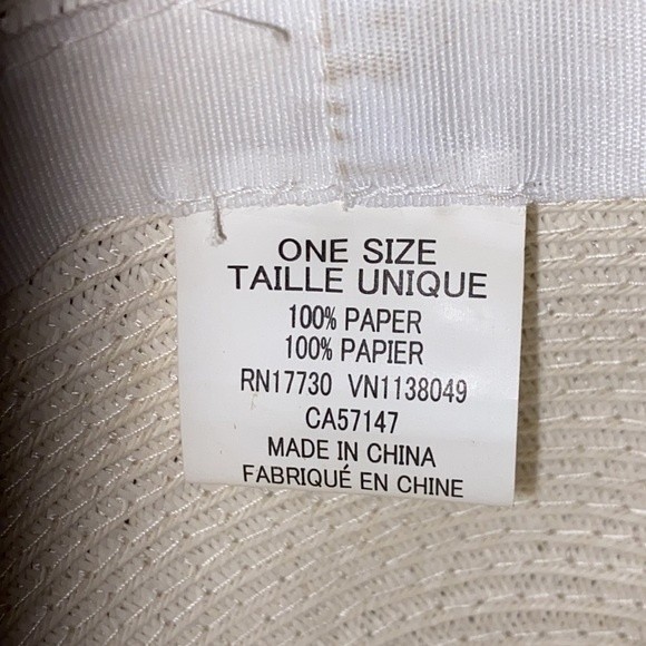 Target Floppy Straw Sun Hat cream tan boarder Summer Beachy Vacation Size OS - Picture 2 of 11